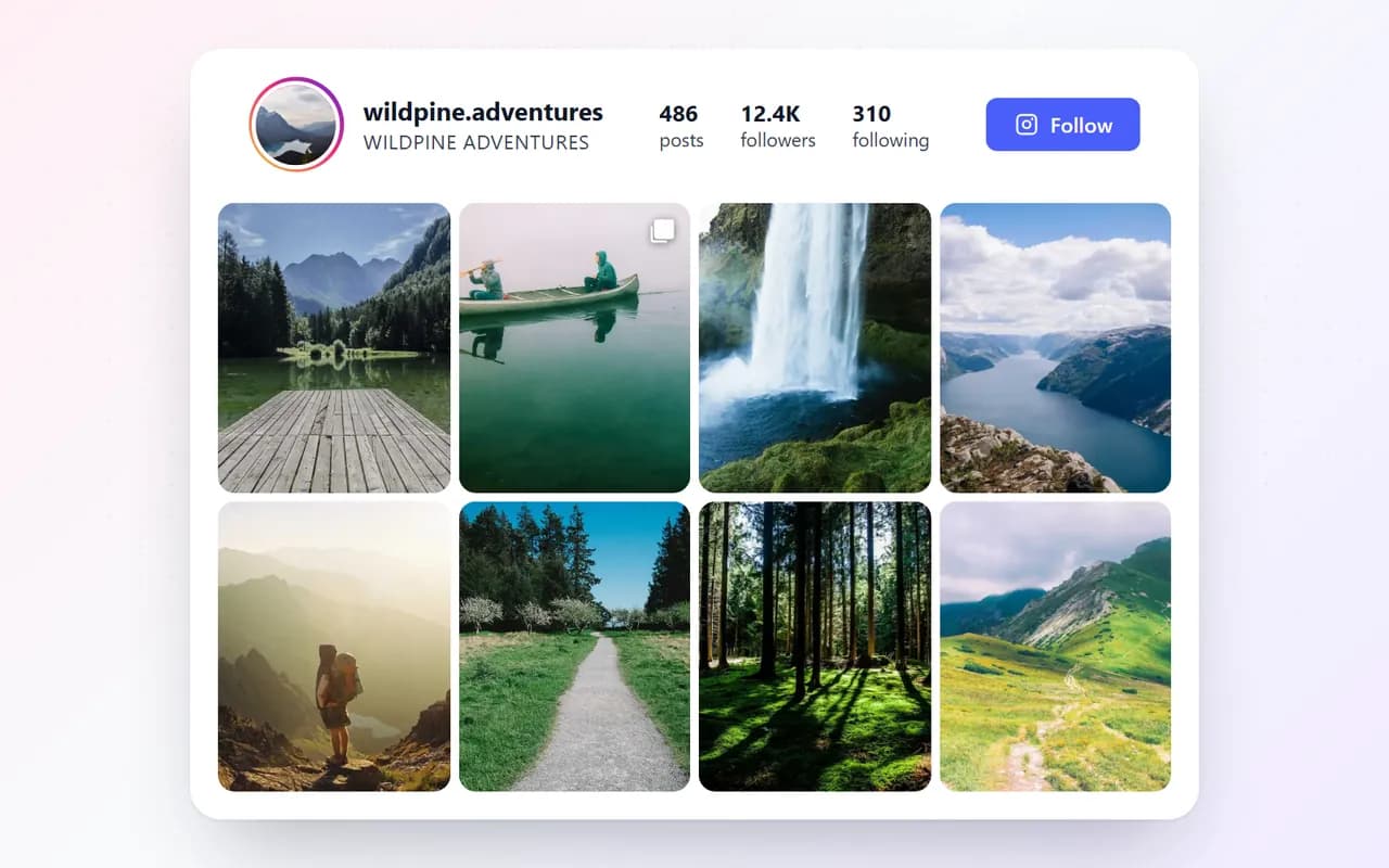 Instagram Feed Widget on a website